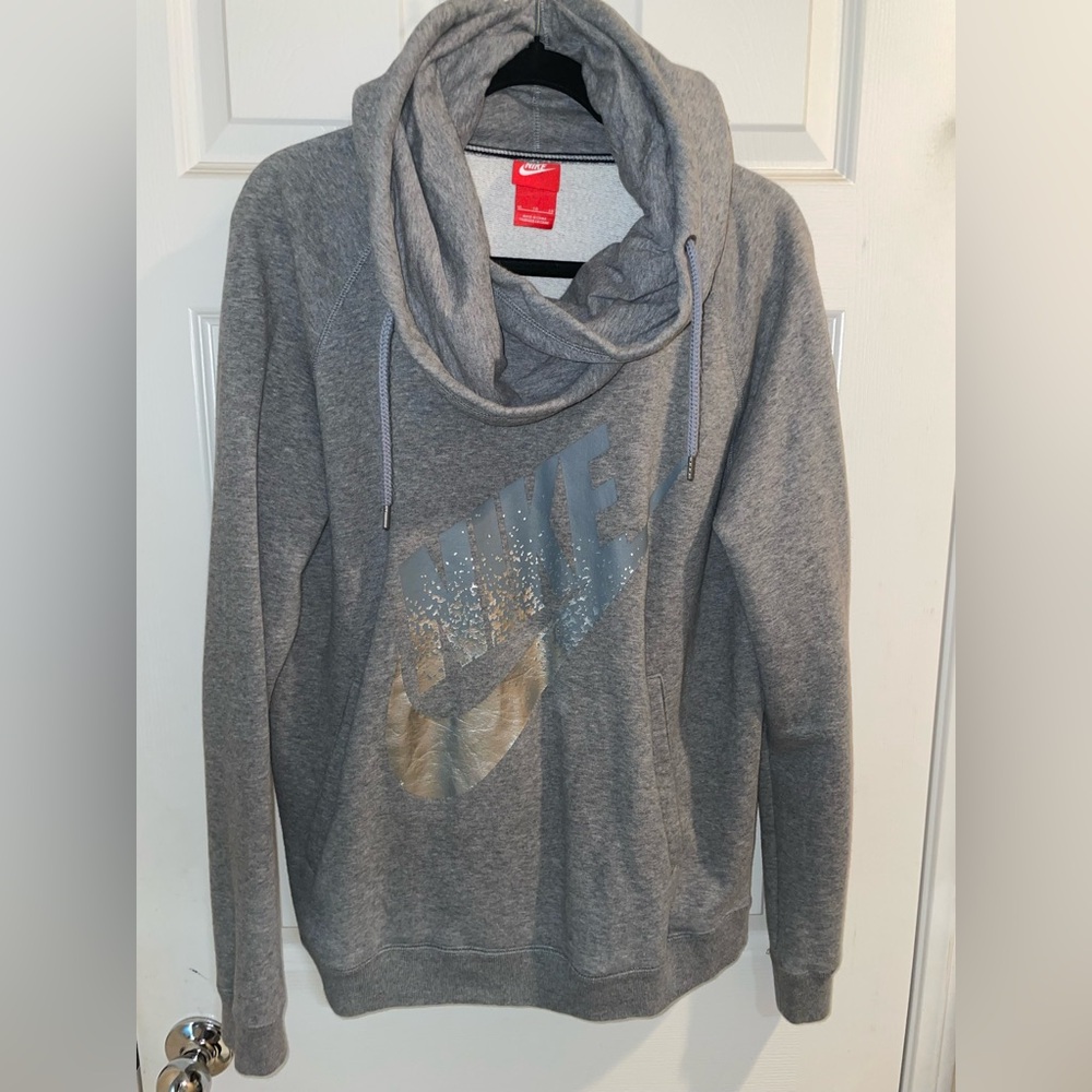 Nike Gray Sweatshirt Women’s size XL, silver logo